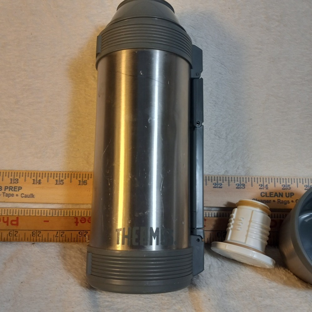 Thermos Nissan 1L Stainless Steel Insulated Vacuum Flask Silver Grey 32oz